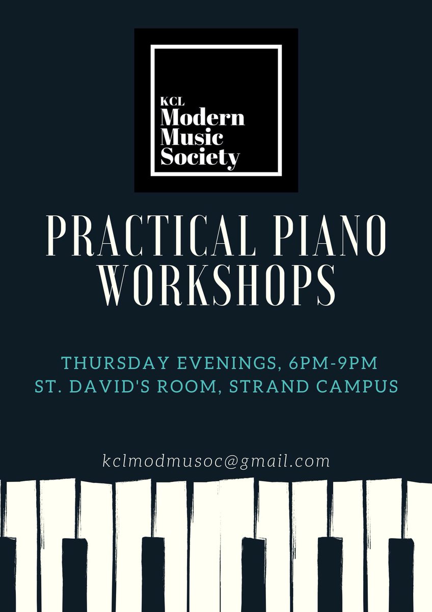 KCLMusicSoc's tweet photo. Practical Piano Workshops provides an opportunity for pianists of all abilities to meet and workshop many skills that are required in a modern pianist🎵
#kcl #mms #piano #music https://t.co/BdwFIpqJNX