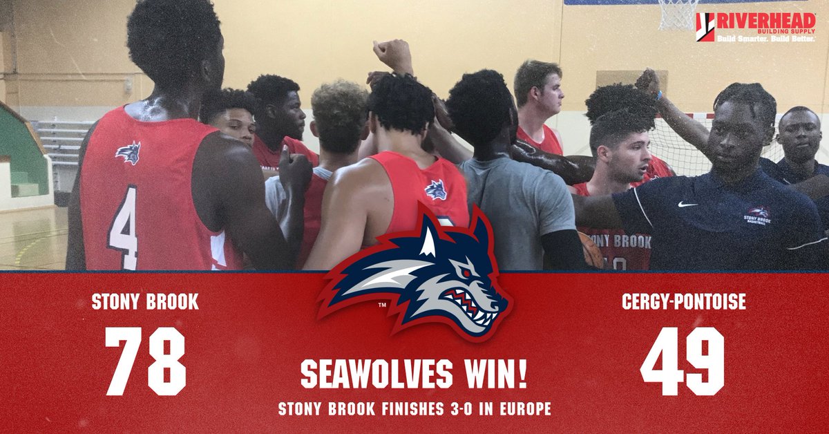 StonyBrookMBB's tweet photo. SEAWOLVES WIN! Olaniyi finishes with 18 points, Policelli adds 12 and Stony Brook wins all three games in Europe.
#SeawolvesUnited | #EuroSeawolves https://t.co/7UAVEyK66q