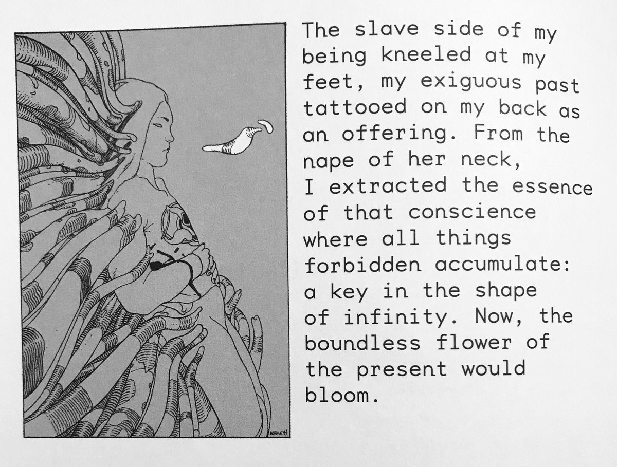 TheWorldOfEdena's tweet photo. A key in the shape of infinity: facing ANGEL CLAWS pages from #Moebius and #Jodorowski (@humanoidsinc, 2019 editon).

#AngelClaws #MoebiusArt 
#EnkiBilal #PhillipeDruillet #MétalHurlant #Incal #TheIncal https://t.co/WPp1ZzZ6kE