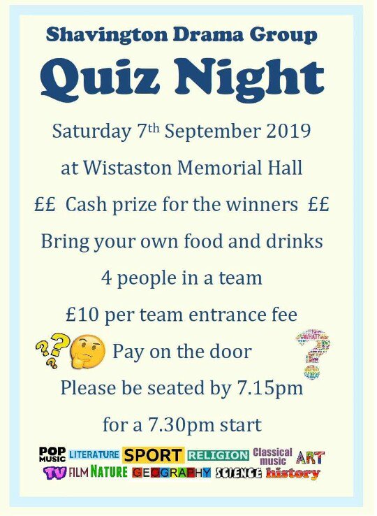 Fancy being our Quiz Master?!