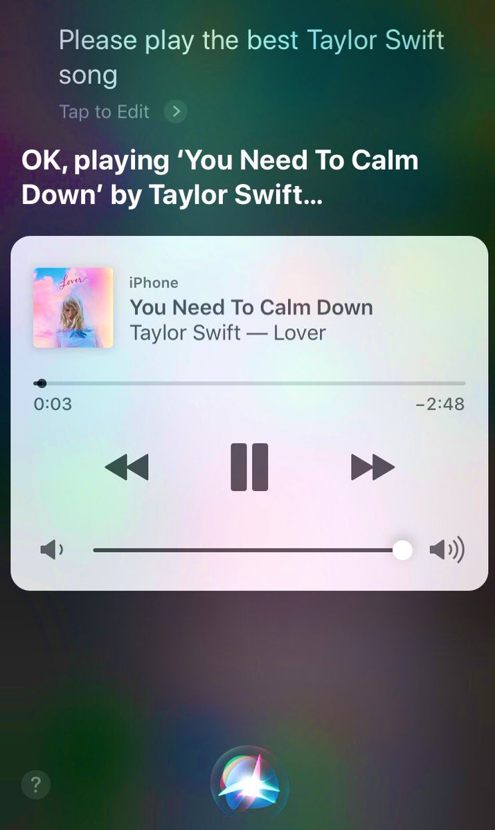 TayCrewSA's tweet photo. I am not sure if I can Choose just one but Siri seems to think so! @taylorswift13 @taylornation13 https://t.co/KS9TBgWuHs