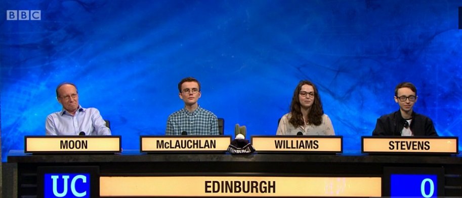 JonathanSSimms's tweet photo. Is it me or is Mr Moon taking part in 'bring your kid to work' day!! #UniversityChallenge https://t.co/rYRDsDfL97