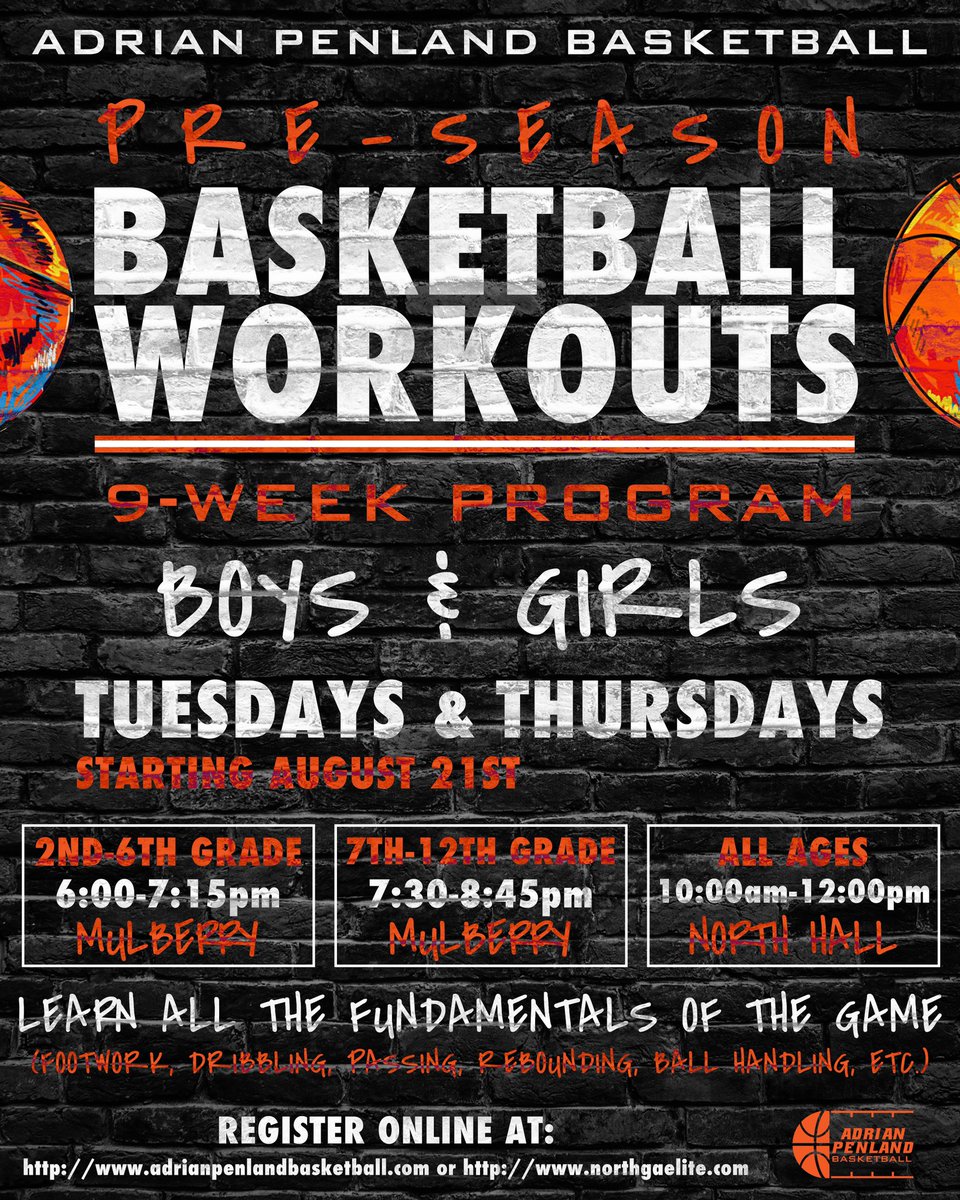 AP_BBall's tweet photo. #APBPreSeasonWorkouts

Pre-Season basketball workouts will start up tomorrow August 20th at Mulberry Creek Community Center! You can jump in at any time!  Sign up today online at 

https://t.co/31Q8NJSbSi https://t.co/v0EWBs4kqF