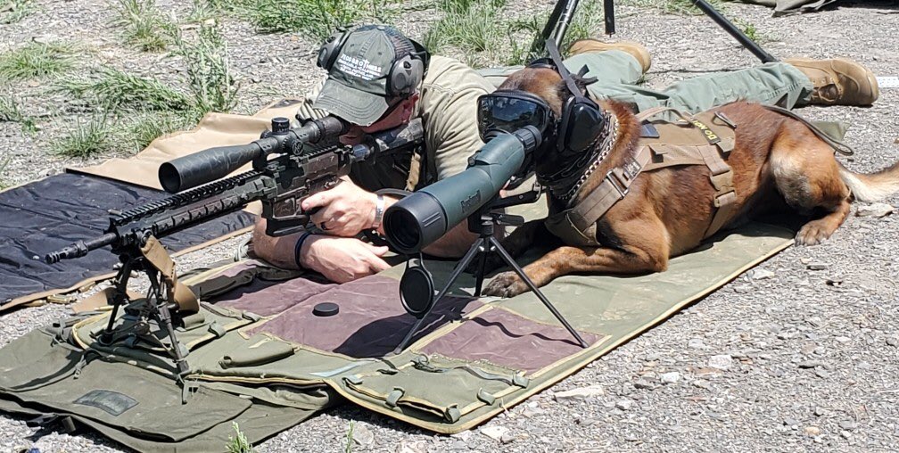 FYVpolice's tweet photo. “That’s him dad! The one in the blue took my toy!”  -  K9 Officer Dex took in a little training today at the range. His dad gave him a 12/10 on the good boy scale, but said he might be a little too chatty to have a career as a spotter. #policek9 #goodboy #fayettevillesfinest https://t.co/Lkfgctr2fi