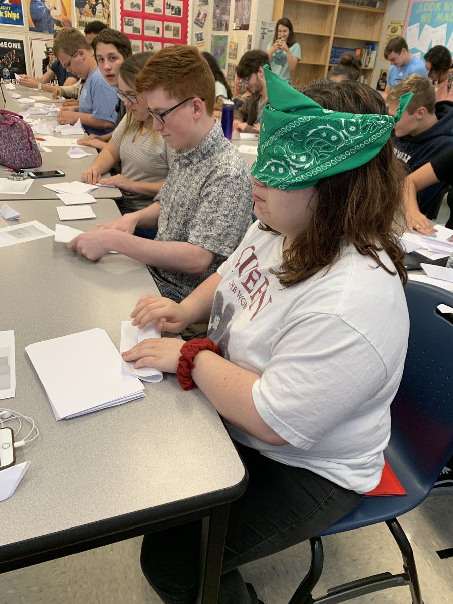 FunFurmans's tweet image. Ever wonder what it was like to work in a factory in the late 1800s? Maybe you lost the use of an arm or had an accident with your eyes to prevent you from seeing. #factorysimulation @HVAHawks