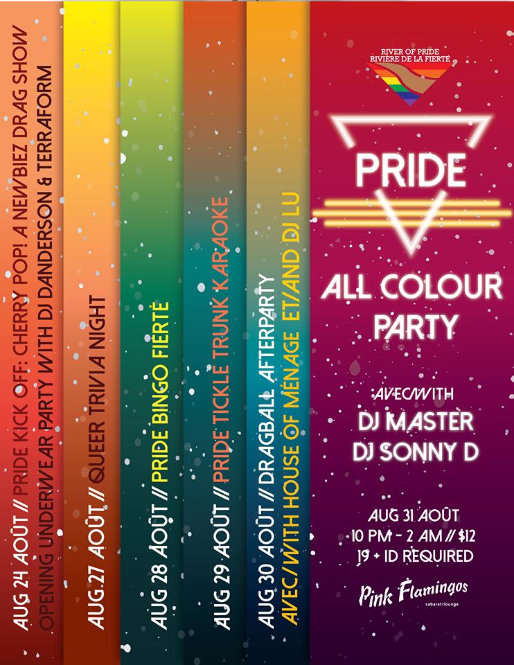 Check out these awesome events happening during Pride Week at the Pink Flamingos Cabaret/Lounge ! 🎉

Regardez ces super évènements qui auront lieu durant la Semaine de la Fierté au Pink Flamingos Cabaret/Lounge ! 🎉

Info ➡️ bit.ly/2N4sXLm

#pride #prideweek #moncton