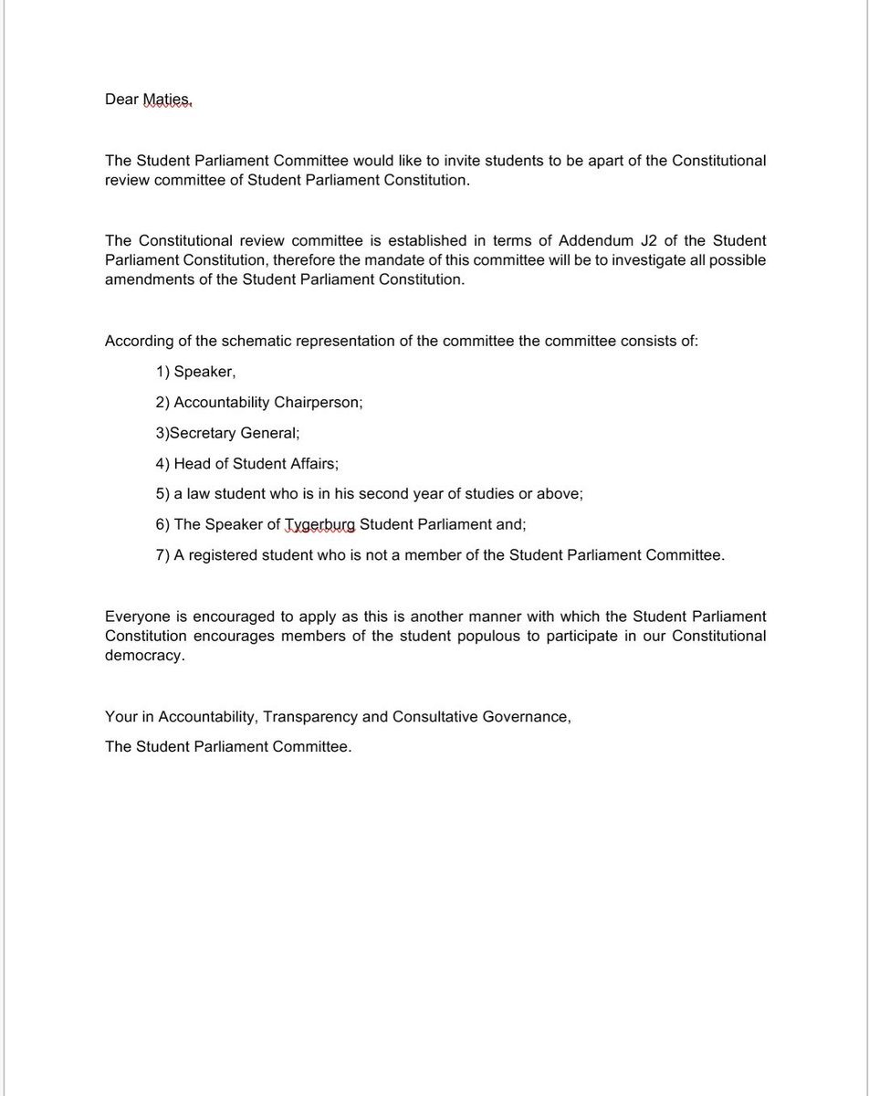 Student Parliament Stellenbosch University (@su_parliament) on Twitter photo 