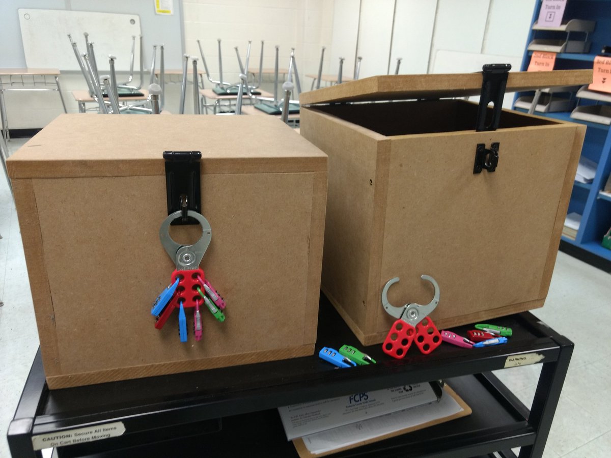 newmanmath's tweet photo. We did a breakout box with WHS new hires, and everyone had fun exploring the school! #FCPSWelcome https://t.co/lptdrCzbB3