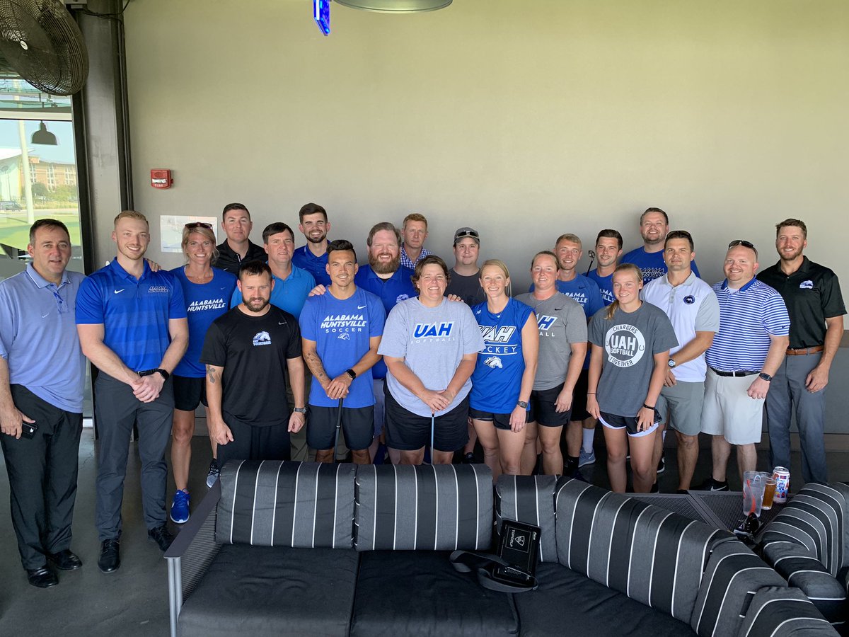 A fun outing for <a href="/UAHChargers/">UAH Chargers</a> staff after a day of meetings. Thanks <a href="/RobbyK_BSN/">Robby Koester</a> and <a href="/jonpatjones/">JP Jones</a> for taking us to <a href="/Topgolf/">Topgolf</a> in Huntsville!