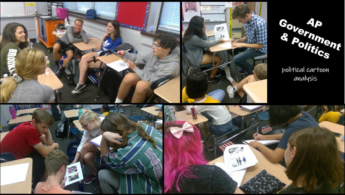 emilykrumm's tweet photo. #VPHawks #APGov students testing their knowledge of current events through a political cartoon analysis activity https://t.co/VFGJkn4Djh