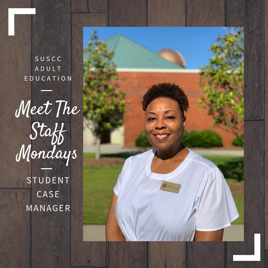 GEDSUSCC's tweet image. Meet Annie Gamill, our Student Case Manager. Annie strives to help our students with needs that stretch beyond the classroom and also coordinates our WorkKeys, National Career Readiness Certificate Program. #workkeys #susccadulted #workforcedevelopment #alamabamaworks