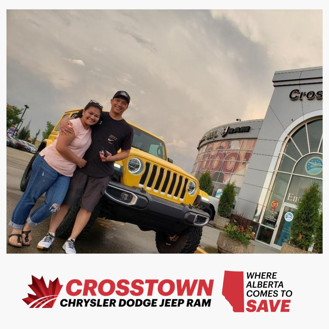 CrosstownYEG's tweet photo. Congratulations to this happy couple on the purchase of their HELLA YELLA Jeep Wrangler! 🌻
.
Salesperson: Jecris Bautista https://t.co/JxHoNgRmEb