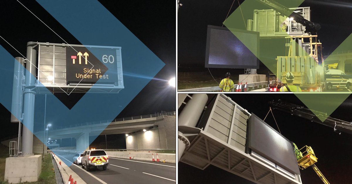 CostainGroup's tweet photo. Marking an industry first, @CostainGroup and @SWARCO_AG have collaborated to develop and install the next generation of digital road message signs. The pioneering technology gets messages to road users faster, improving safety and journeys https://t.co/PmdeSaZLyo #improvinglives https://t.co/4iQJG3g17b