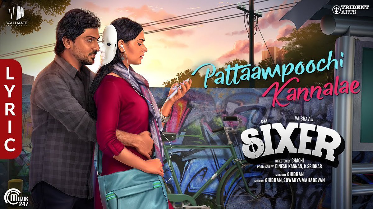 WallMateEnt's tweet photo. Here's the lyric video of the 3rd song, #PattaamPoochiKannalae From #Sixer๐ - https://t.co/4boUPZddbE ๐ถ
#SixerAudioFromToday
@tridentartsoffl @dinesh_WM @iamsridhu @chachi_dir @actor_vaibhav #PallakLalwani @GhibranOfficial @MuthaiahG @Muzik247in @DoneChannel1 https://t.co/lwZZI9dlQd