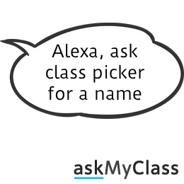 askMyClass's tweet photo. "Alexa, ask Class Picker for a name". Have Alexa pick who is going first by setting up a class list. Hereโs how: https://t.co/ubBUGsIsxS https://t.co/5XS6cenKEN