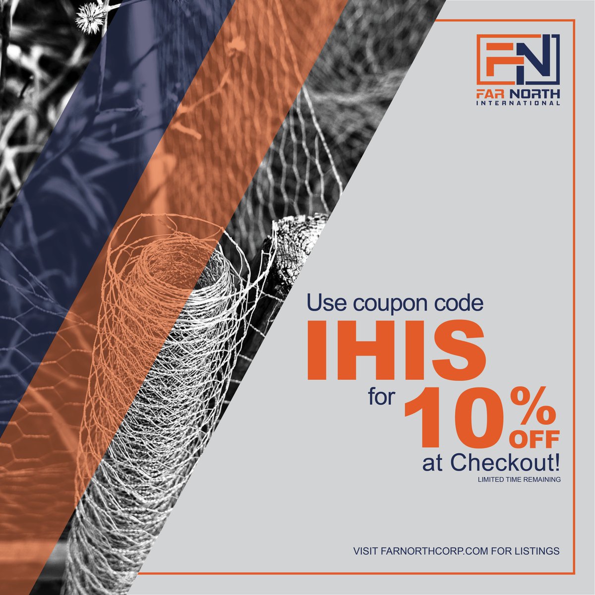 FarNorth_Inter's tweet photo. August is almost over! Take advantage of our 10% off coupon code "IHIS" in honor of the Independent Home Improvement Show this past week. Visit our link in bio for listings.
#FarNorthInternational #IHIS #CouponCode https://t.co/xFNKbNfDFJ