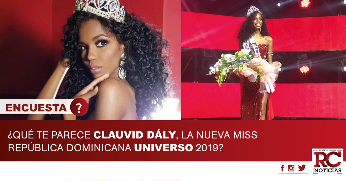 rcavada's tweet photo. Tras haber competido con un total de 27 candidatas, @ClauvidDaly representante de Punta Cana ganó el principal certamen de belleza del país: @MissRDU ¿Qué les parece nuestra representante de este año #RCNoticias #RCEncuestas #RCEspectaculo #ClauvidDaly #MissUniverse #MRDU https://t.co/gxXp6NnogV