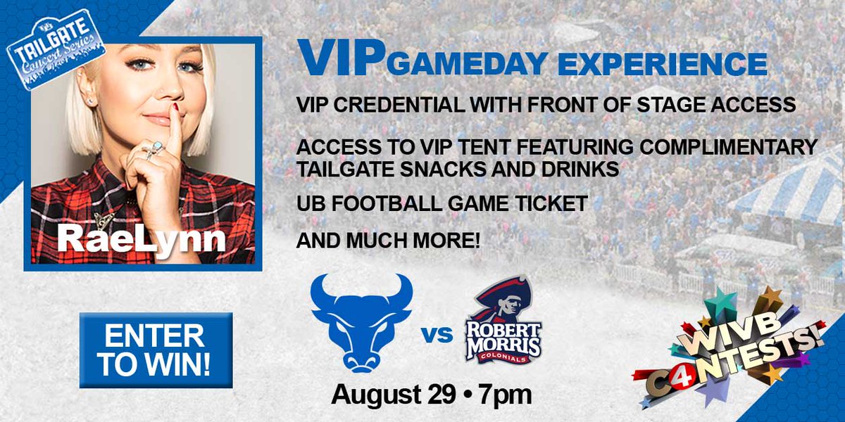 news4buffalo's tweet photo. 🏈 @UBFootball kicks off the 2019 football schedule on Thursday, August 29 at home vs. Robert Morris Colonials. Enter to win a VIP Gameday Experience package: https://t.co/akstkDrUl9  #UBhornsUP https://t.co/6kjurTvZnz