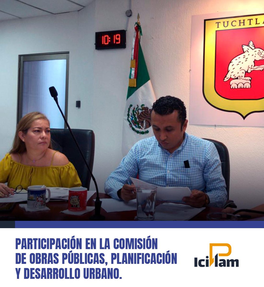 ICIPLAM's tweet photo. ¡Buenos días #Tuxtla! hoy participamos en la sesión ordinaria de la Comisión de Obras Públicas, Planificación y Desarrollo Urbano del Cabildo municipal.

😎Conoce más de nuestras funciones en https://t.co/FpHe6Ppdbf #ICIPLAneando #TuxtlaCiudadDigna https://t.co/54PrbneNE1