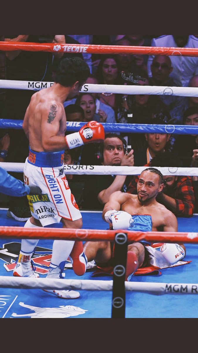The one place you never want to be surprised as a Prizefighter..in the ring! #FightNight #PacThurman #Boxing