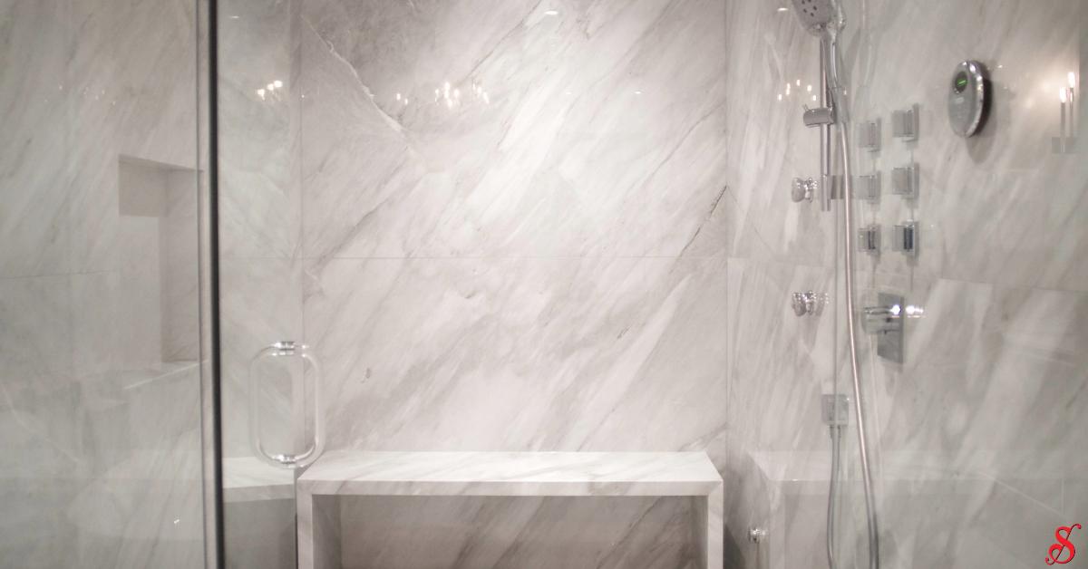 HomesSilverado's tweet photo. Don't forget about your bathroom! Give your shower that luxurious touch with beautiful marble tiling. #marble #luxuryhomes #bathroomgoals #luxurycustomhome #homedesign https://t.co/FHBoAOj9EV