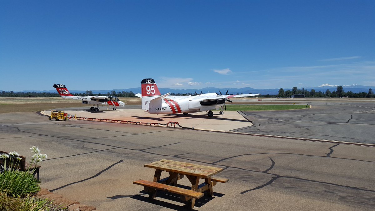 CALFIRESHU's tweet image. Today is National Aviation Day! In support of its ground forces, #CALFIRE has an air fleet of airtankers, helicopters and airtactical planes which includes resources at the #ReddingAirAttackBase.  #AirOperations