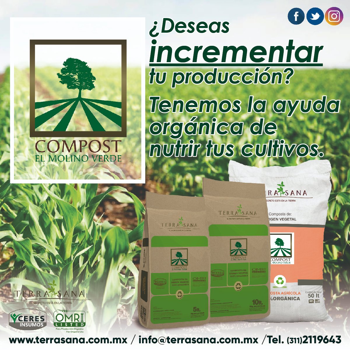 Compostverde's tweet image. 🔹COMPOST el Molino Verde🌳 La ayuda orgánica de nutrir el suelo de tus cultivos.

A tus ordenes para cotizaciones. 
☎️3112119643
📲3112048096