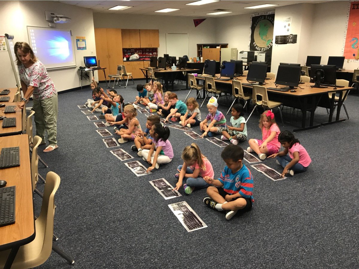 ETBoonTech's tweet photo. Kinder Tech Camp: Practicing finding username and password on paper keyboards.  They are so excited to try on real computers tomorrow ! #wemakeithappen @BoonPatriots @bjkoliba @teachplustech https://t.co/0TOaA5pazi