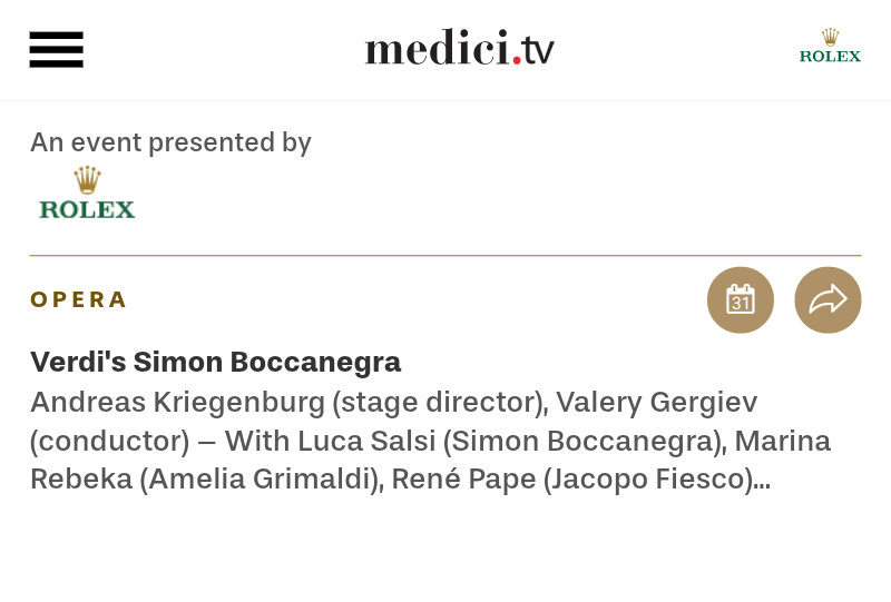Watch us #live tomorrow, Tuesday August 20th, at 8:00PM #Salzburg time (CEST) on @medicitv and @myfidelio_at!

#Medici: 
medici.tv/en/operas/verd…

#Fidelio: 
myfidelio.at/verdi-simon-bo…

#livestream #broadcast #Amelia #SimonBoccanegra @SbgFestival #SalzburgFestival 

📷 #BarbaraGindl