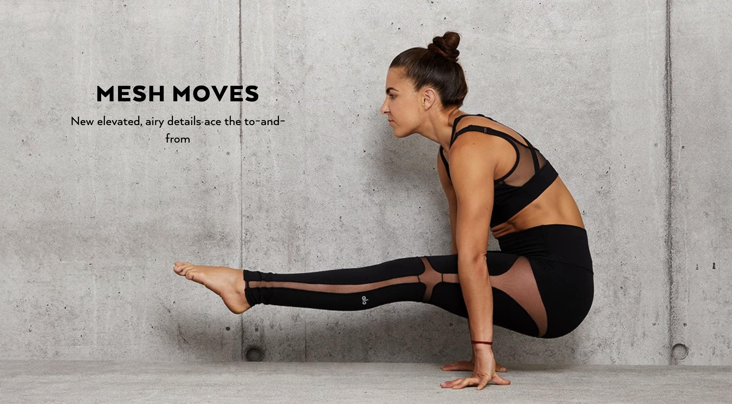 Alo Yoga on X: MESH MOVES- New elevated, airy details ace the to- and-  from   / X