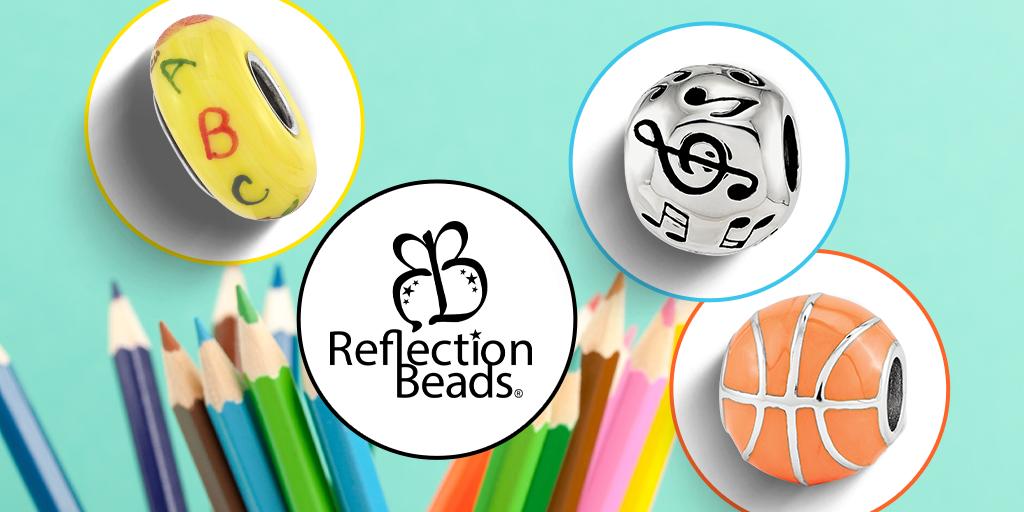 ReflectionBeads's tweet photo. It's back to school time again! Show off your student’s achievements with school-themed beads and charms. > https://t.co/bAhxclNYxB #BscktoSchool #TeacherGifts https://t.co/id3kd2jllF