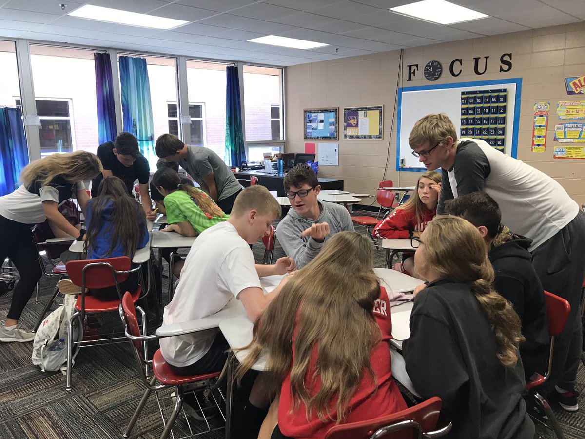 Started off the week with a Linear Equation Review Relay Race and things got competitive! Great teamwork and great discussions 👏 #gr82batrojan <a href="/Platteview_HS/">Platteview Trojans</a>
