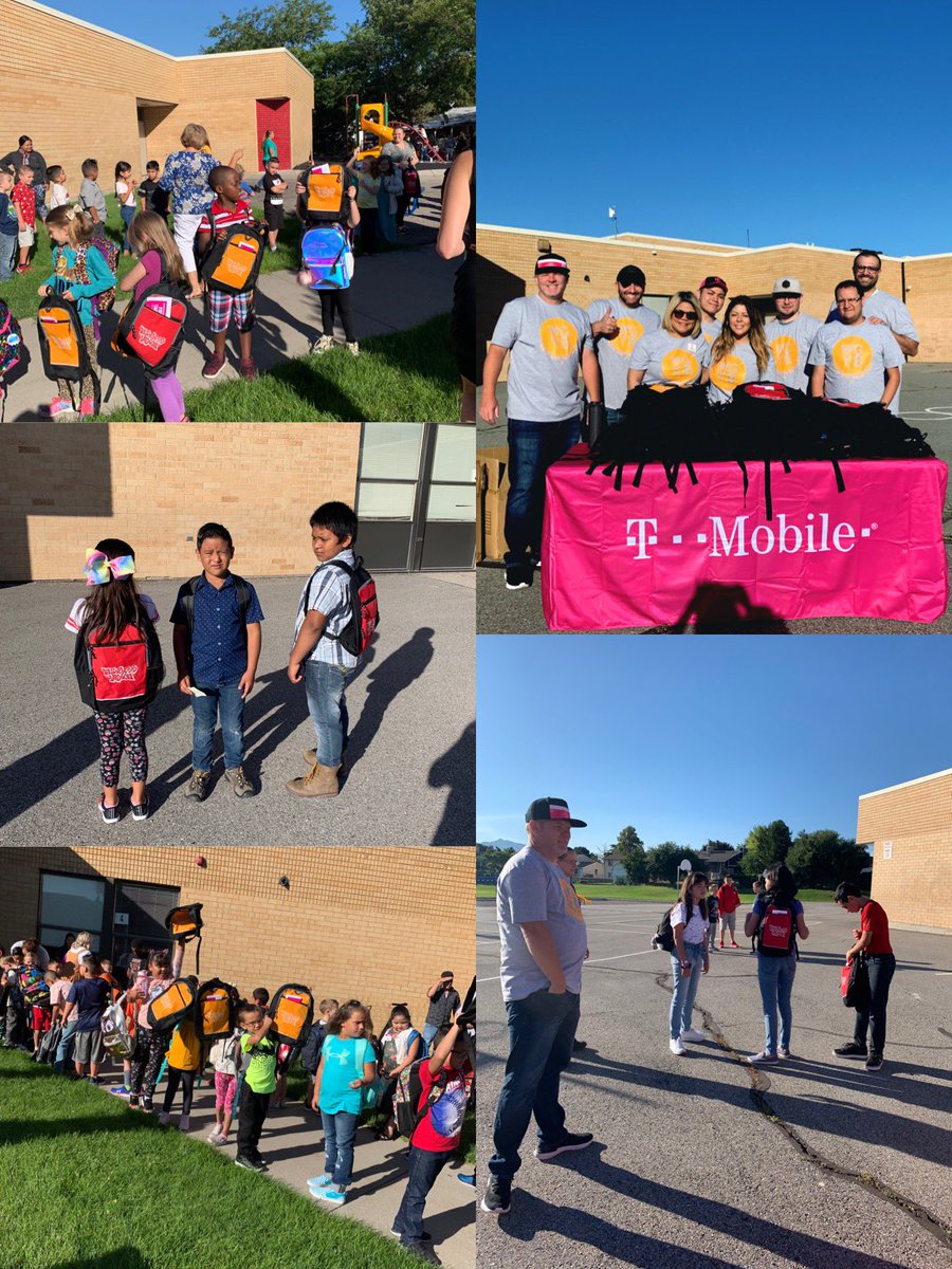 JimaryMarquez's tweet photo. Awesome way to start the week here in UT with our #WVGYB event!Donating over 500 backpacks to the kids in Hunter Elementary ♥️🤗. Feels great to be part of a company that does so much to Give Back. @WirelessVision @thatsammori @SByrneDoyle @Bmcalis @whicker_jack @shanemr72 @Q_M_B https://t.co/gJ8m8Sflxe