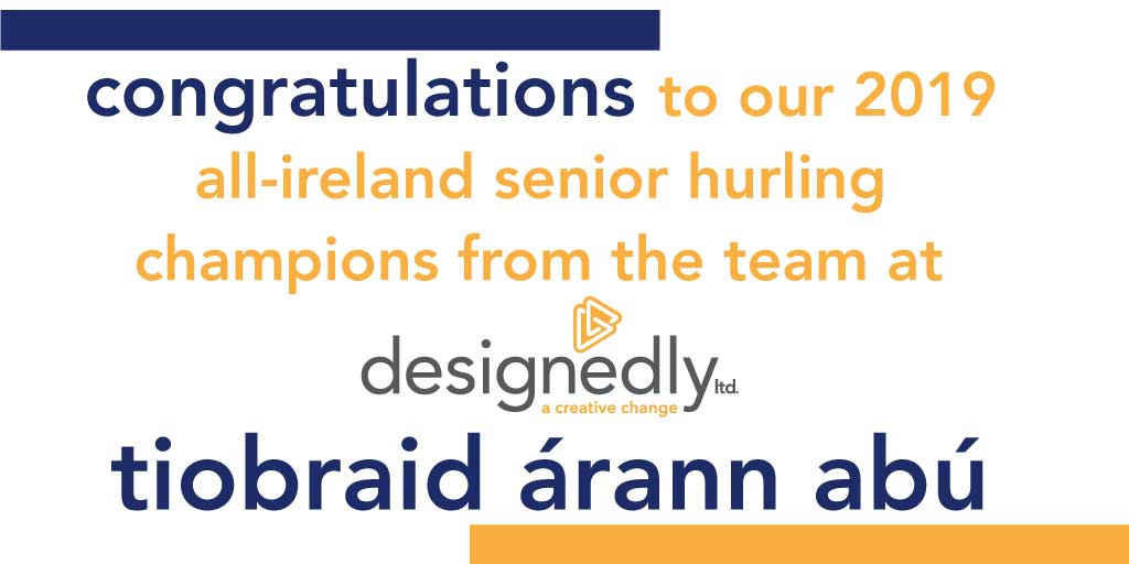 Designedly_'s tweet photo. #congrats from the team here at #designedly #tiobraidárannabú #uptipp #acreativechange #typography #graphicdesign #design #irishdesign https://t.co/QoldwfW4Y7