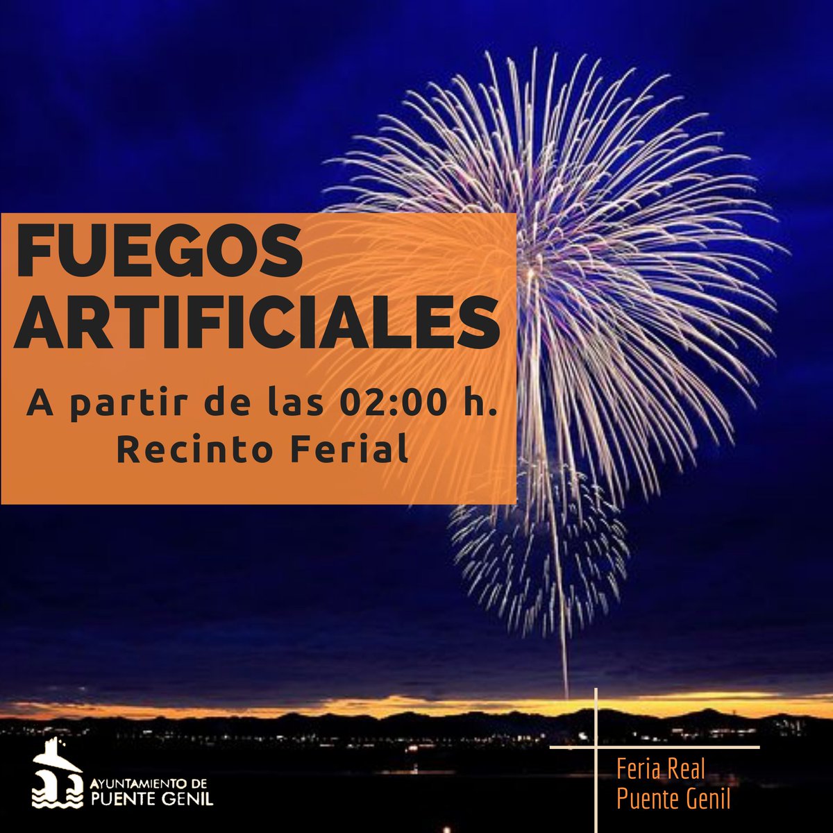 Resultado de imagen de fuegos artificiales en puente genil