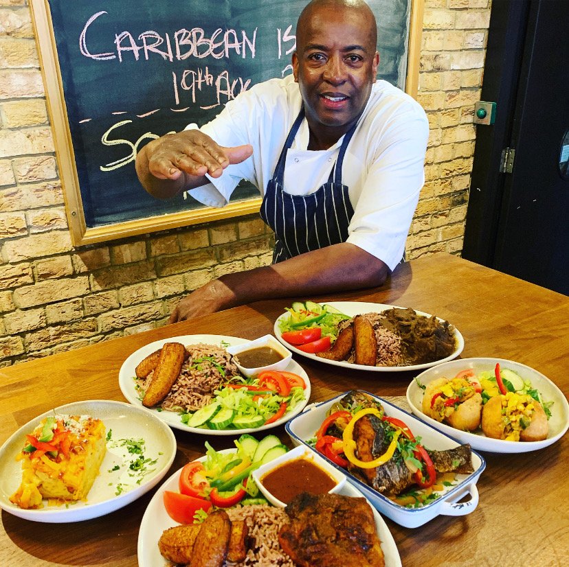 stratfordeast's tweet photo. CARIBBEAN IS KING

For the next two weeks, our special summer menu in @EastMeza will be full of Caribbean delights including jerk chicken, mutton curry, okra stew, ackee &amp; saltfish dumplings and loads more.

Dig in! https://t.co/6DkrQhZK8F