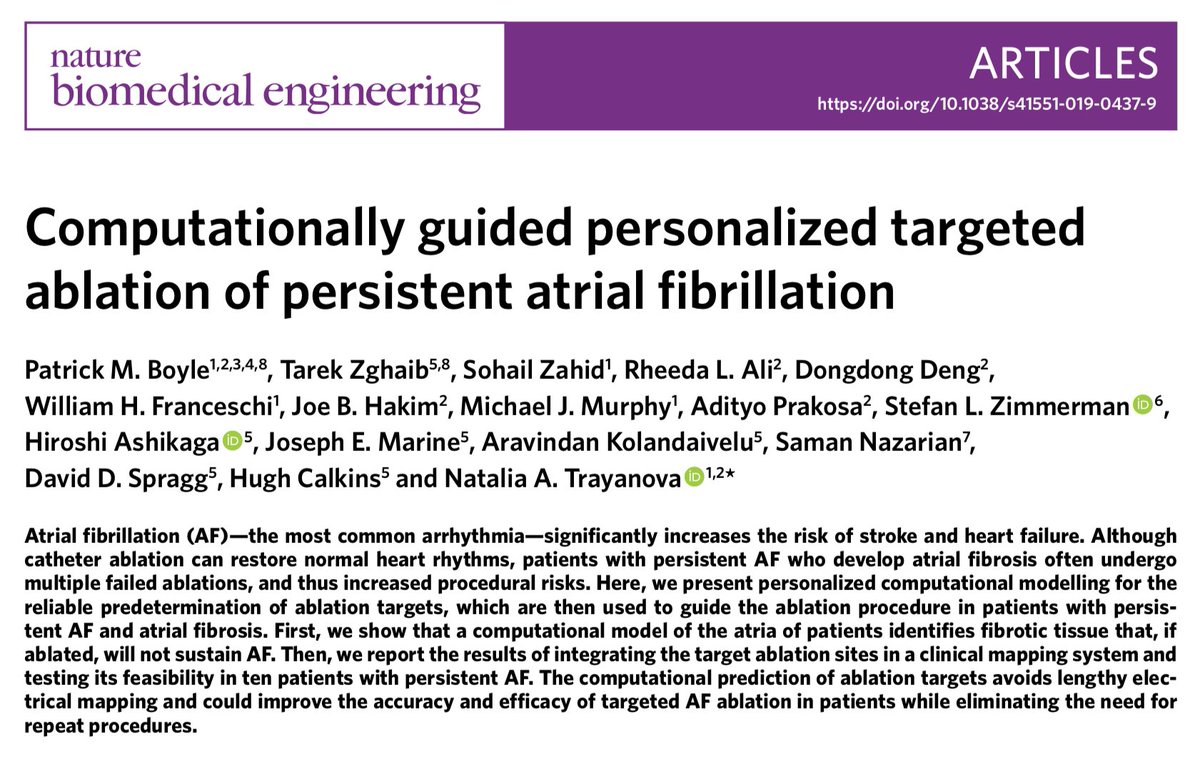 natBME's tweet photo. Computationally guided personalized targeted ablation of persistent atrial fibrillation
https://t.co/SASsoil8BT https://t.co/MIck428TXQ