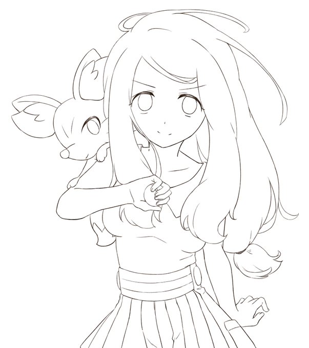 今日の一枚、セレナちゃん😊😊色塗りは明日しますー💤💤 