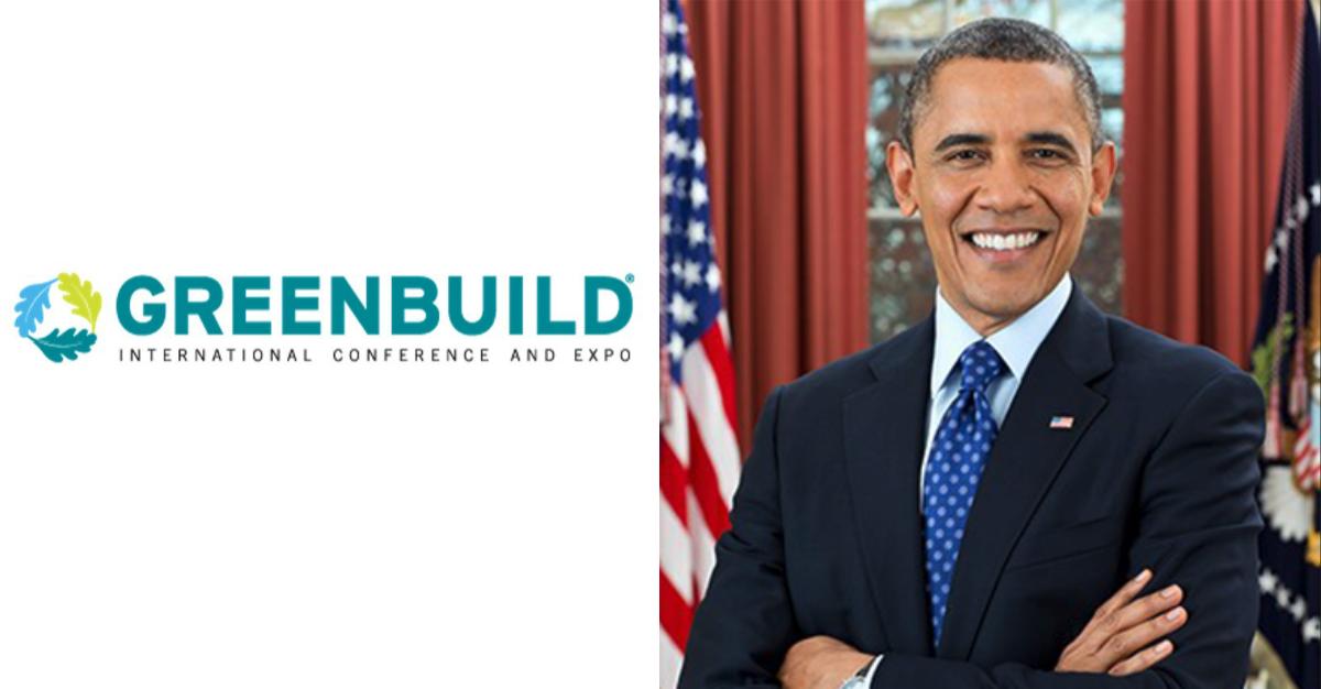 FCWMagazine's tweet photo. Former president of the United States Barack Obama to keynote the 2019 @Greenbuild.

For details: https://t.co/XX0eYaJ2EA https://t.co/Pem8QE8ake