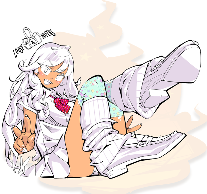 ステッカーなどグッズに使う絵やから、こんなに影を多く入れるのは野暮やろなあ 減らそ 
背景はまだ描き直してない 