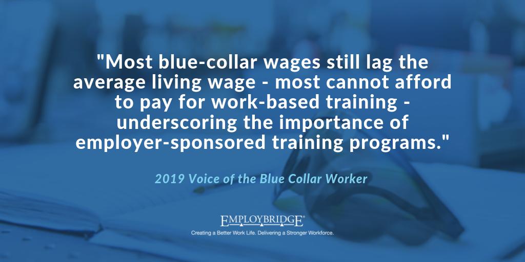Employbridge's tweet photo. In our Voice of the Blue-Collar Worker survey of 18.5k workers, we found that 95% of workers were willing to invest personal time to learn a new skill - 69% of which were willing to invest up to 5 hours/week! Does your company offer learning opportunities? https://t.co/P807uFJBdW https://t.co/4Ti7eRoFju