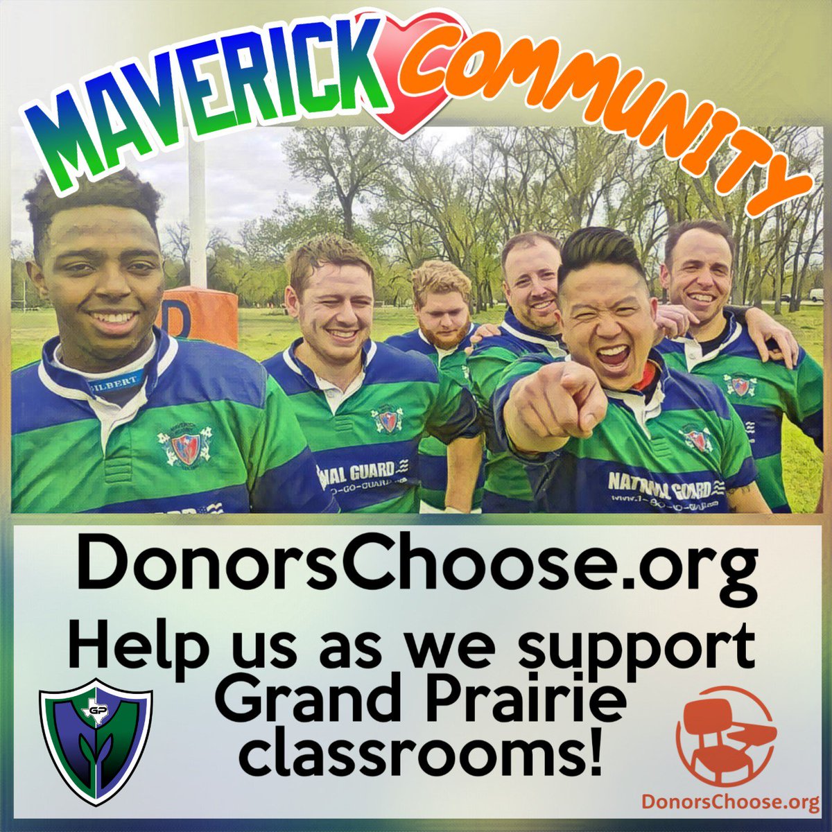 MaverickRugby's tweet photo. Help us as we help our local community by visiting https://t.co/bWrsHTjMhG and chipping in to help provide some tech to a classroom. All donations will be matched by @verizon and go directly to support teachers and students. #education #backtoschool #GPISDFirstDay https://t.co/GZCm6t6voo
