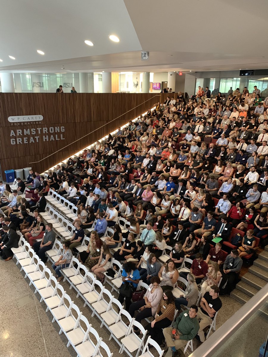 SeligSLB's tweet photo. Orientation is in full swing as @asulawdean kicks off the Student Welcome in the Great Hall. #ASUSLB https://t.co/qWm4XlyNdK