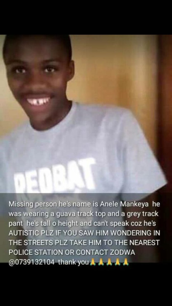 MsLPeter's tweet photo. #PortElizabeth #PortEli #PETwitter
Please help us find Anele!!! https://t.co/P5B3XNX6Z2