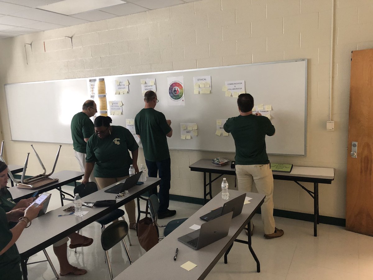 ronjame1's tweet photo. South Johnston Consortium teachers breaking down the Portrait of a Graduate. https://t.co/mtlEo1bivZ