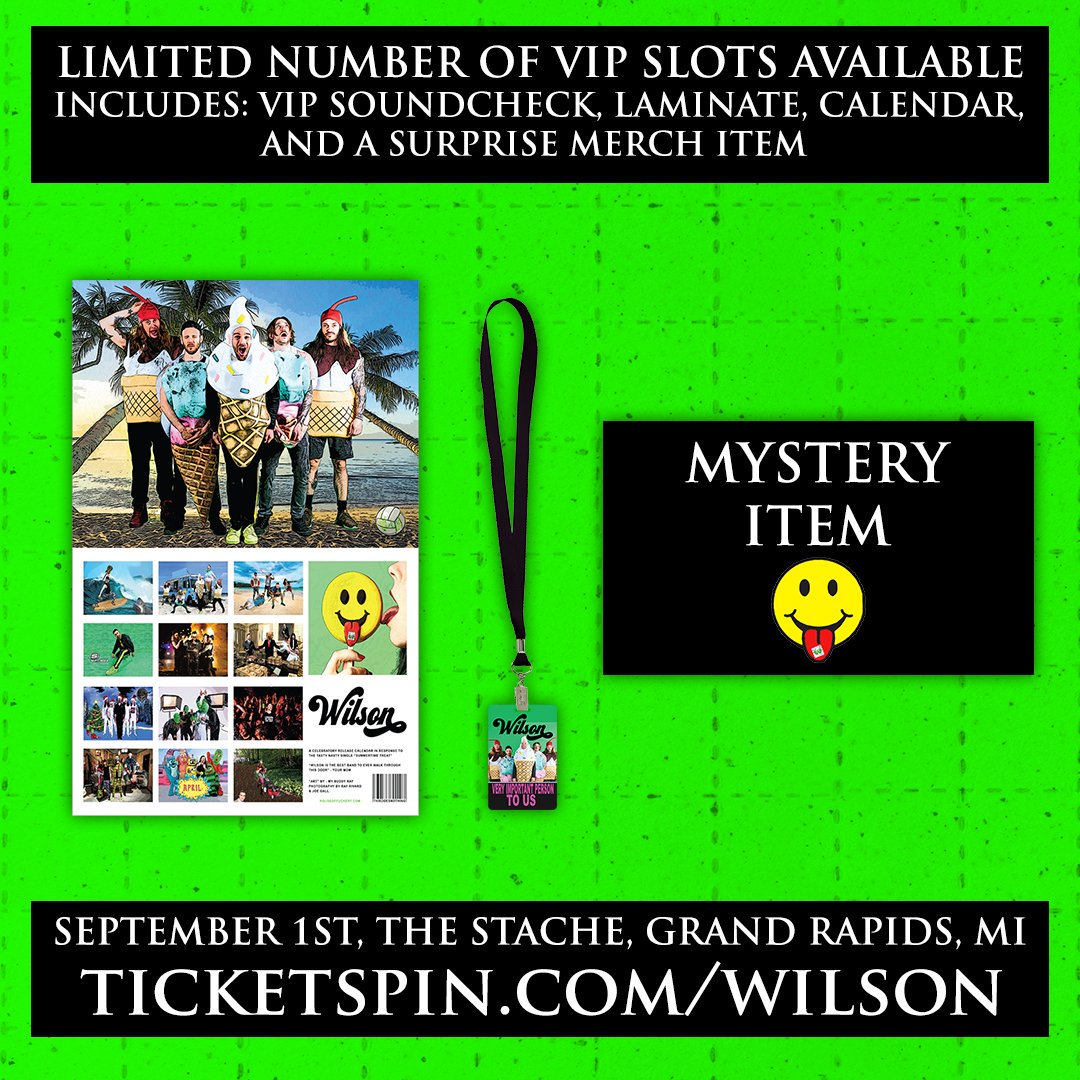 wilsonparties's tweet photo. Due to overwhelming demand we add a couple more VIP tickets to our Grand Rapids show at @sectionlive ! Once these ones are gone, that’s it!
Be the bird. Get the worm. https://t.co/TXkogRkZcs https://t.co/pyuWfuMtuK