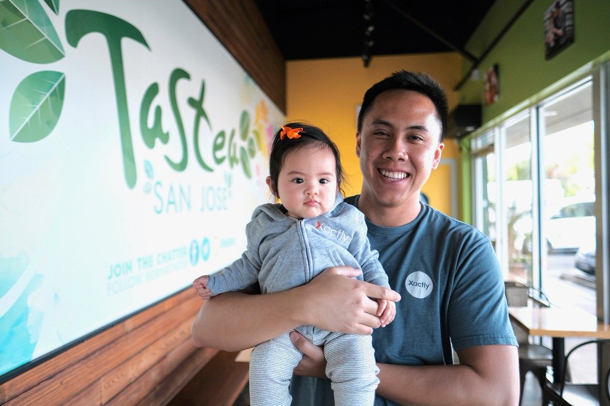 XactlyOne's tweet photo. Working dads, like Anthony P play a key role &amp; can struggle with the same challenges as working moms like work-life balance, transition support and childcare. @xactlycorp we are proud to work with all our C.A.R.E Givers to help them achieve the best balance! #Hoodie is a bonus! https://t.co/S0nmqI4DsA