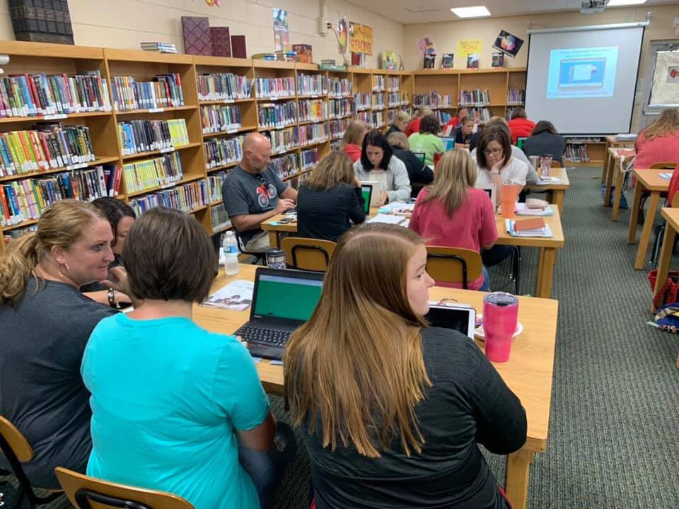 M_Fagnani's tweet photo. Kicking off the 2019-2020 school year by focusing our learning on student growth and their well-being! #TriadPD #GreatThingsAtTriad https://t.co/EWw19uiDFD