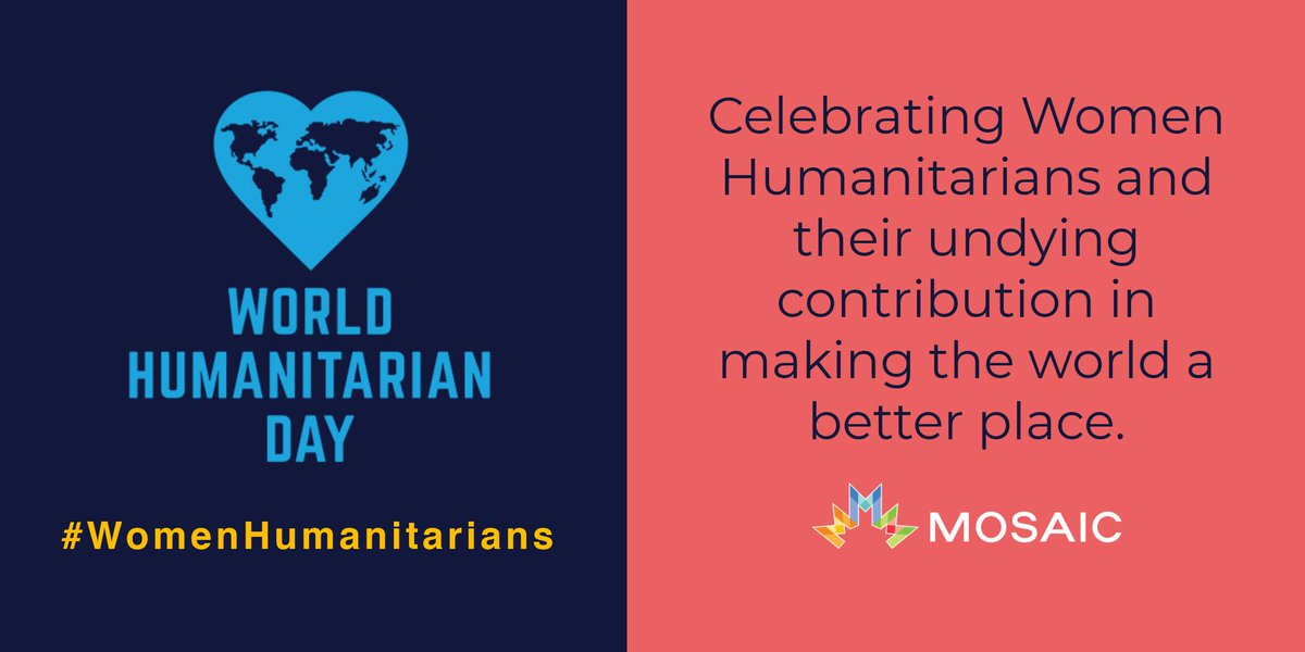 MOSAICBC's tweet photo. On #HumanitarianDay2019 let’s celebrate people helping people! MOSAIC celebrates #WomenHumanitarians who are tirelessly improving countless lives and showcasing incredible strength along the way. #WHD2019 @UNOCHA @ICRC_dc @HRNofCanada https://t.co/Pxc0jIlJq5 https://t.co/CM1kAJL1vL
