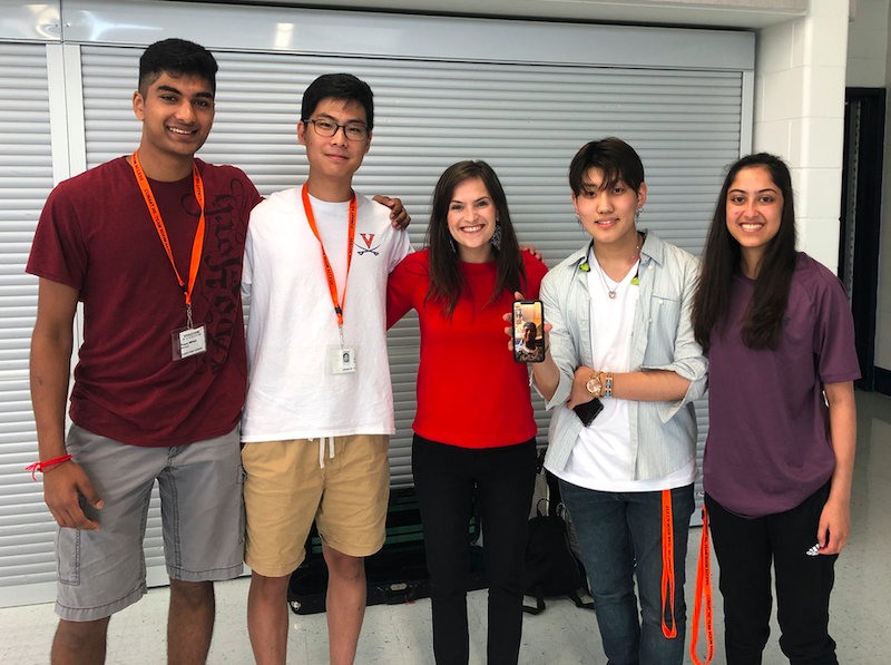 ConantOrchestra's tweet photo. Such a sweet surprise being visited by Conant Orchestra alumni! Good luck in college! #cougarpride #orchestra https://t.co/5q1OK5UXNG